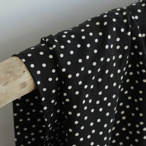 Tissu twill de viscose - small dots black