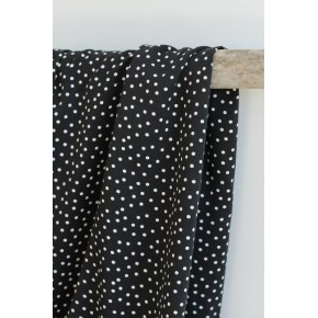 viscose à pois noir et blanc