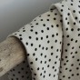Tissu twill de viscose - small dots ecru