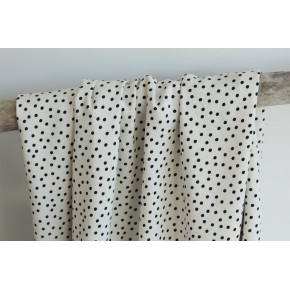 viscose à pois écru
