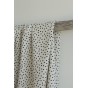 twill de viscose écru à pois noirs