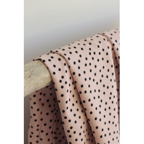 viscose rose à pois