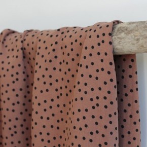 Tissu twill de viscose - small dots tobacco