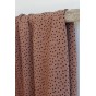twill de viscose caramel à pois noirs