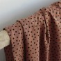 viscose camel à pois noirs