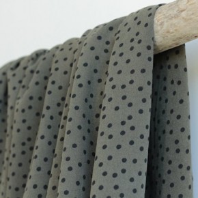 Tissu twill de viscose - small dots army