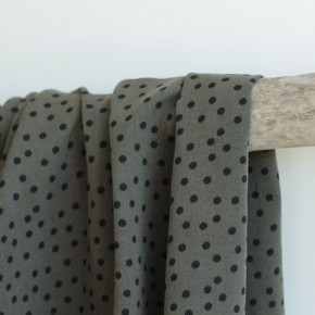 viscose à pois kaki