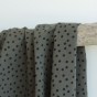 viscose à pois kaki