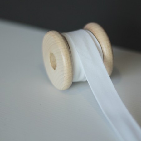 Biais 20 mm coton bio - Blanc
