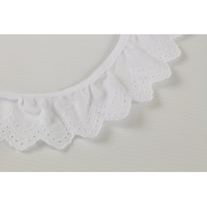 BIAIS en broderie anglaise - blanc