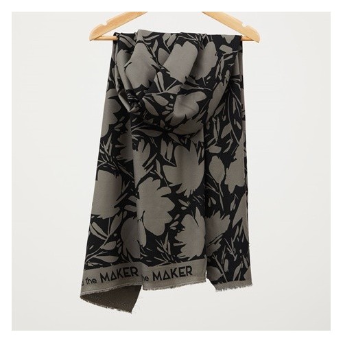crêpe floral shade - calm grey - Mind the maker crêpe floral shade - calm grey - Mind the maker