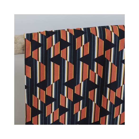 Tissu viscose Lana - orange