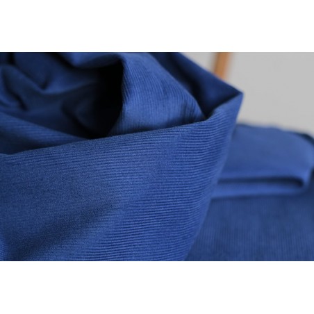 tissu velours milleraies - bleu