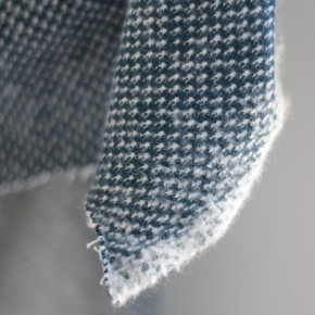 tissu maille tricot chiné - bleu petrole