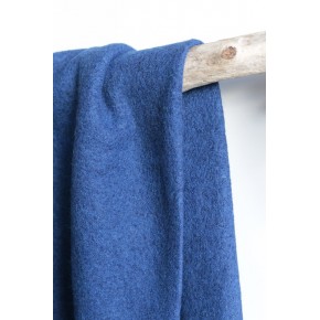 tissu laine bouillie bleu