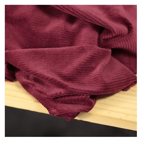 Tissu Nicky velours - bordeaux Tissu Nicky velours - bordeaux