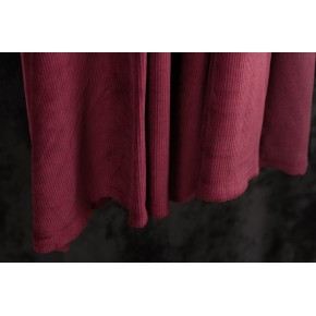 tissu velours fluide en jersey - bordeaux