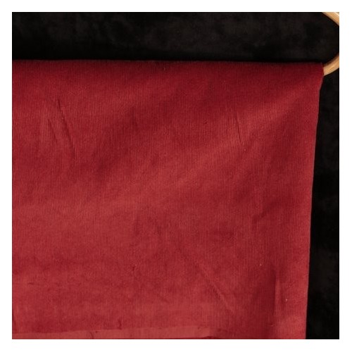 Tissu velours milleraies - rouille Tissu velours milleraies - rouille