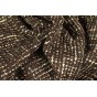tissu tweed haute gamme - marron écru et lurex cuivré