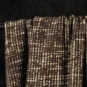 Tissu tweed - marron/écru/lurex