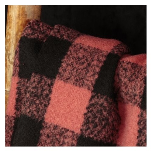 tissu lainage carreaux noir et rose tissu lainage carreaux noir et rose