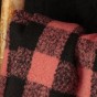tissu lainage carreaux noir et rose
