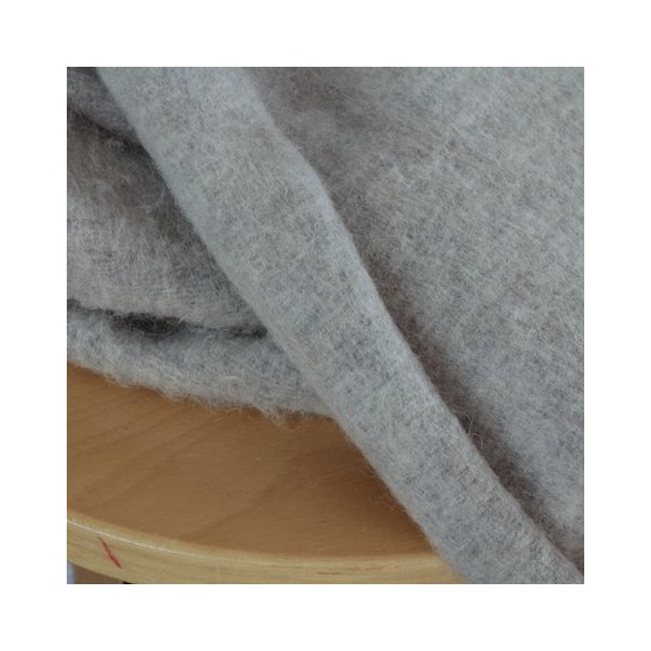 tissu en laine mohair - gris