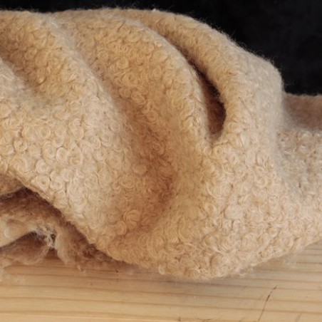 Tissu lainage bouclette - beige