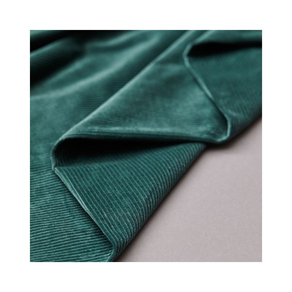 organic kora corduroy - bottle green - mind the maker