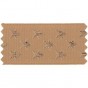 ruban satin - 25 mm - beige- étoile lurex doré