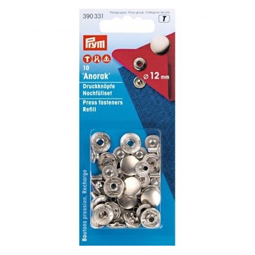 Prym pressions métal pleines et outils 12 mm