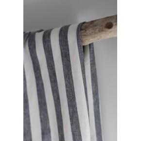 tissu à rayures gris/blanc - un chat sur un fil