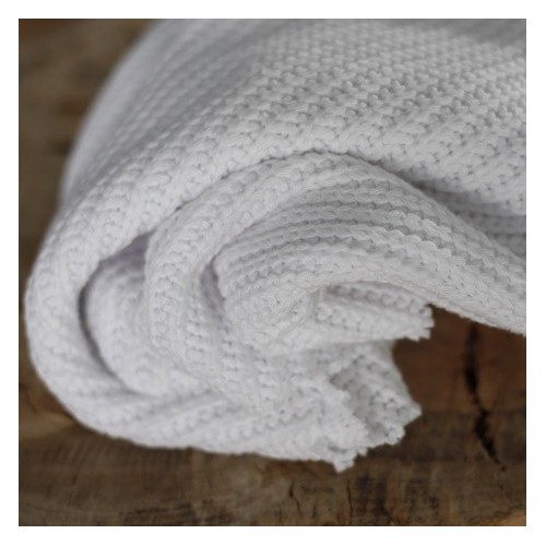 tissu maille tricot - blanc tissu maille tricot - blanc