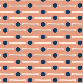 tissu coton imprimé - abricot - Cotton and Steel