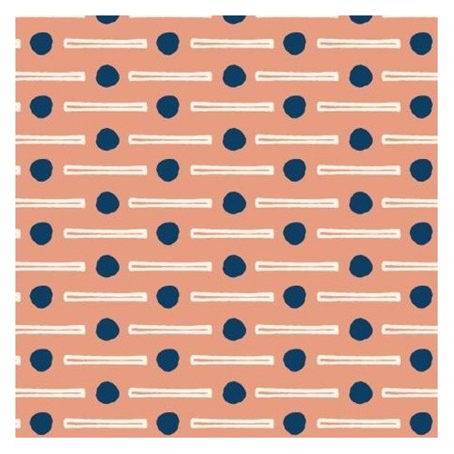 tissu coton imprimé - abricot - Cotton and Steel tissu coton imprimé - abricot - Cotton and Steel