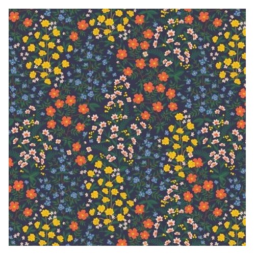 popeline noire à fleurs - Rifle paper co popeline noire à fleurs - Rifle paper co