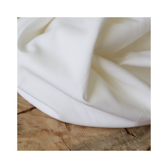 popeline coton bio - blanc cassé