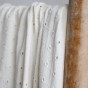 tissu en jersey de viscose brodé - un chat sur un fil