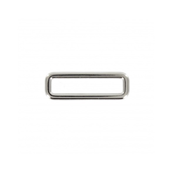 boucle forme rectangle - 40 mm - argenté