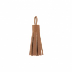 pompons en smili cuir - marron - 5 cm