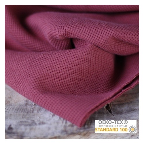 jersey nid d'abeille - rose terracotta jersey nid d'abeille - rose terracotta