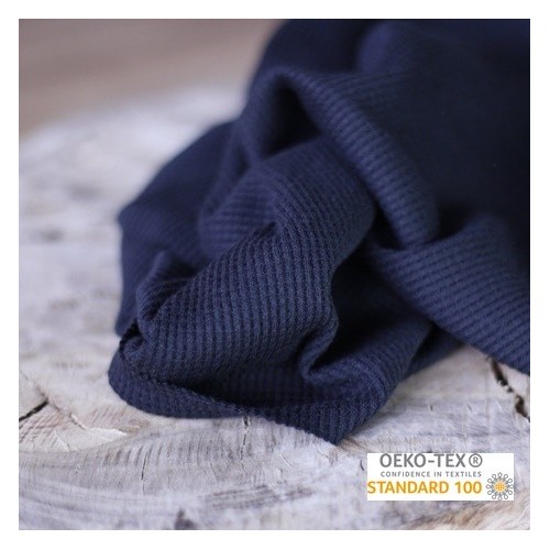 tissu nid d'abeille polycoton - noir tissu nid d'abeille polycoton - noir