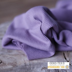 tissu nid d'abeille polycoton - lilas