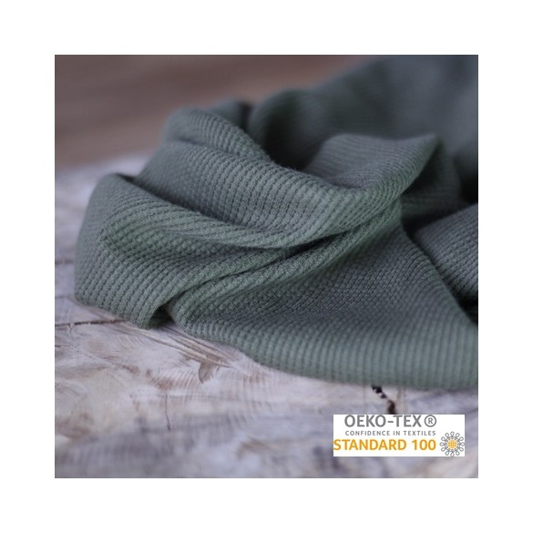 Jersey nid d'abeille - kaki