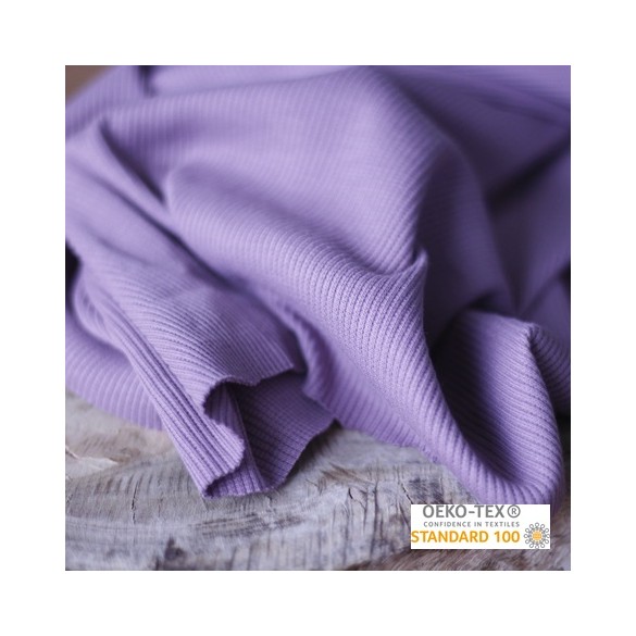 tissu côtelé en jersey - lilas