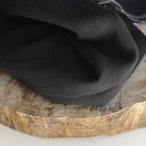 tissu lin et viscose - noir