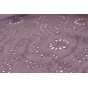 tissu coton brodé - mauve