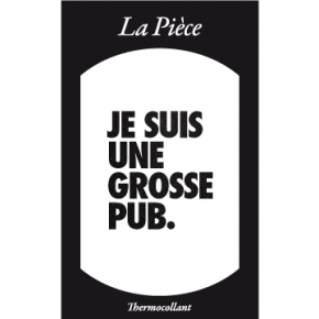 Ecusson JE SUIS UNE GROSSE PUB noir