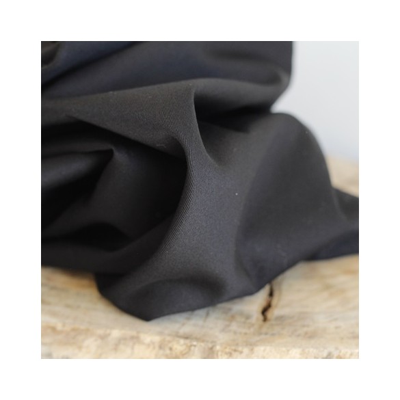 tissu gabardine de coton - noir