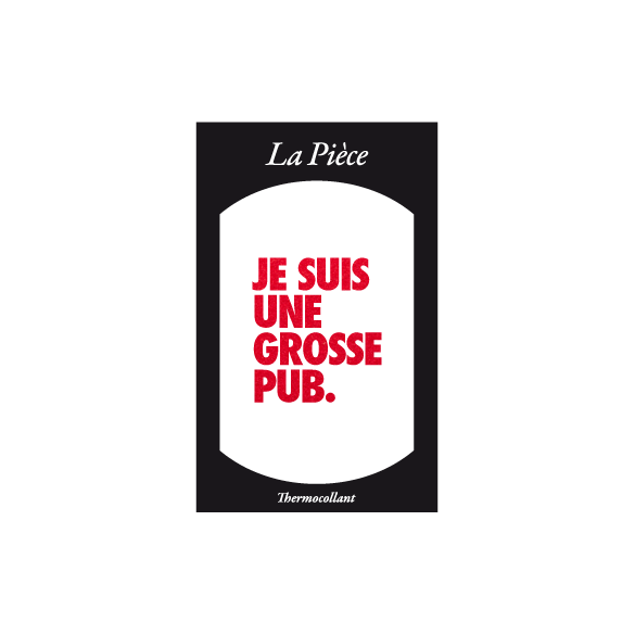 Ecusson JE SUIS UNE GROSSE PUB rouge